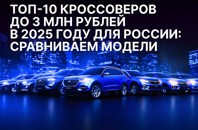 Топ-10 кроссоверов до 3 млн рублей в 2025 году для России: сравниваем модели