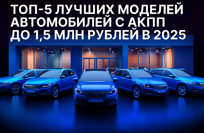 ТОП-5 лучших моделей автомобилей с АКПП до 1,5 млн рублей в 2025